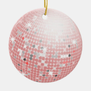 pink disco ball ornament