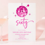 Pink Disco Ball Sixty 60th Birthday Party Invitation<br><div class="desc">This is a Pink Disco Ball Sixty 60th Birthday Party Invitation!</div>