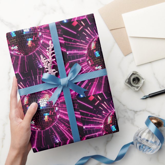 Pink Disco Ball Wrapping Paper (Gifting)