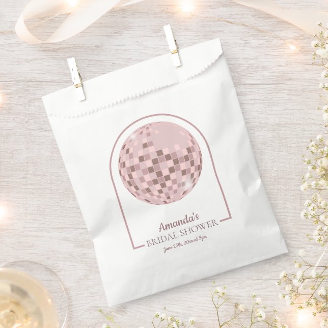 Pink Disco Boogie Bridal Shower Favour Bag (Clipped)
