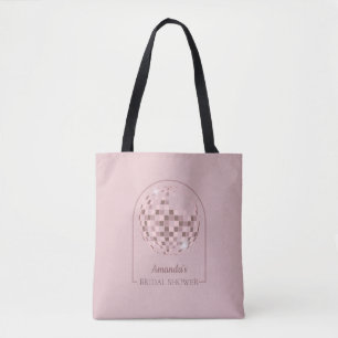 Pink Disco Boogie Bridal Shower Tote Bag