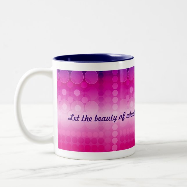 Pink Disco Dreams Custom Quote Mug (Left)