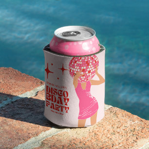 Pink Disco Girl Can Cooler