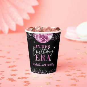 Pink Disco In My Birthday Era Birthday Paper Cups