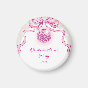 Pink Disco Sparkle Girls’ Christmas Party Magnet