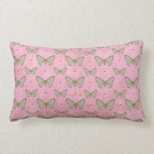 Pink Distressed Butterfly Pillow