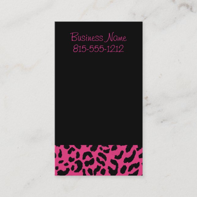 Pink Diva Business Card (Front)