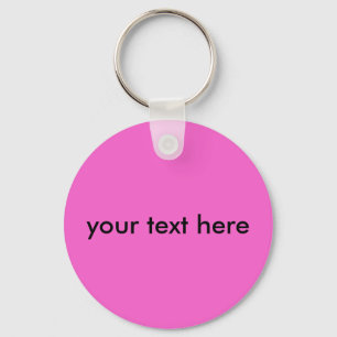 Pink DIY Your text here Key Ring