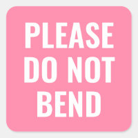 Pink do not bend trendy simple modern business