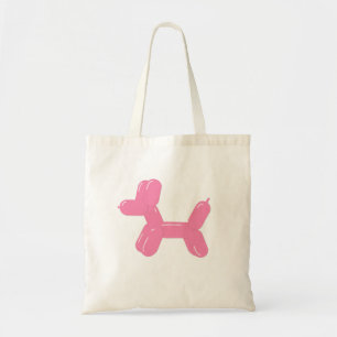 Pink dog balloon animal. tote bag