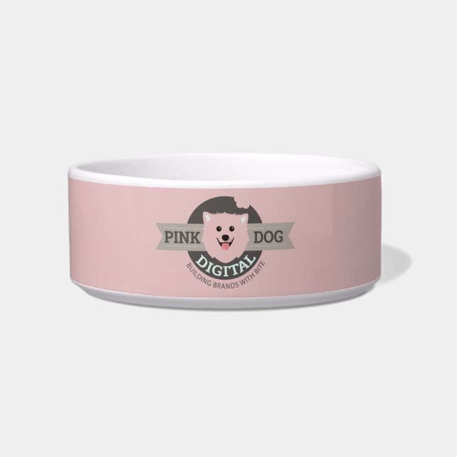 Pink Dog Digital Pet Bowl (Front)