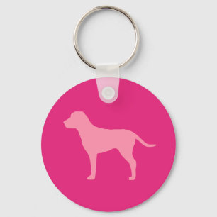 Pink Dog Key Ring