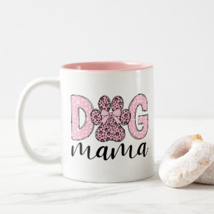 Pink Dog Mama Two-Tone Coffee Mug
