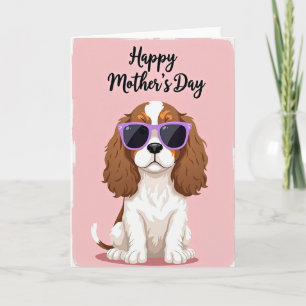 Pink Dog Mothers Day Card