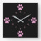 Pink Dog Theme Wall Clocks