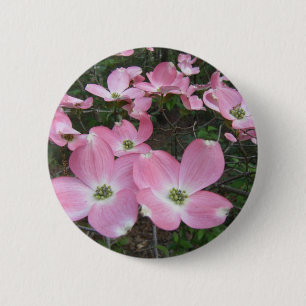 Pink Dogwood 6 Cm Round Badge