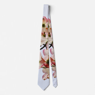 Pink Dogwood Branch Tie
