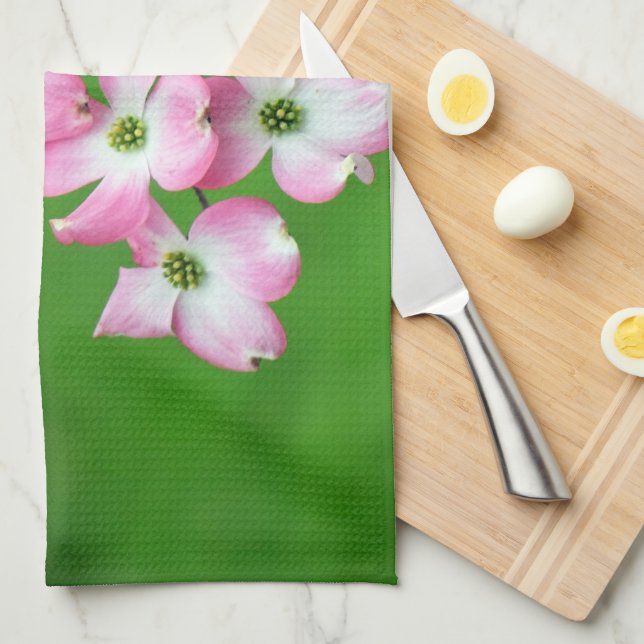 Pink Dogwood Cascade Kitchen Towels (Quarter Fold)