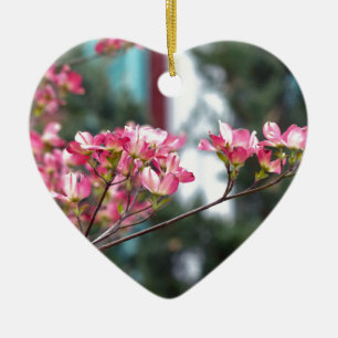 Pink Dogwood Ceramic Tree Decoration