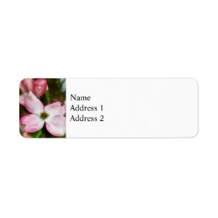 Pink Dogwood Closeup Return Address Label