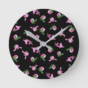Pink Dogwood Floral Indoor Wall Clock