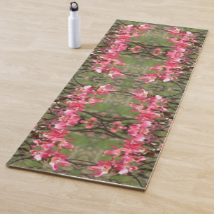 Pink Dogwood Flower Blossoms Painting Abstract Yoga Mat