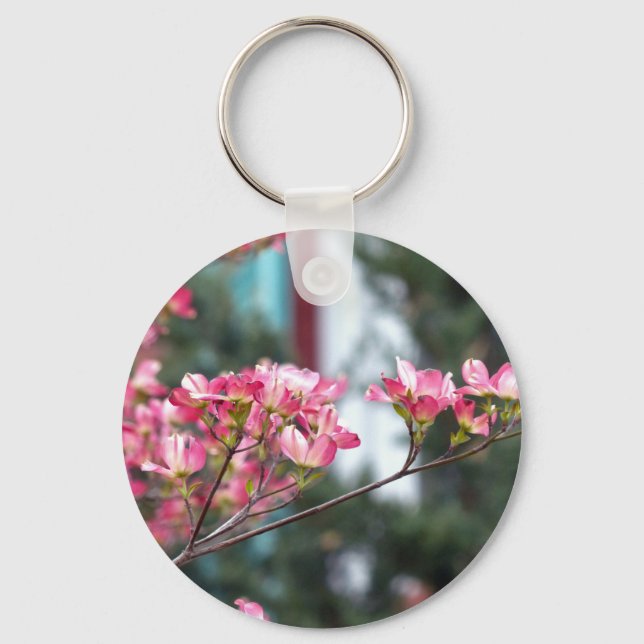 Pink Dogwood Key Ring (Front)