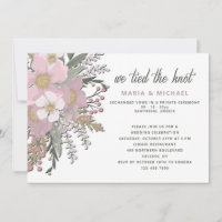Pink Dogwood Marriage Invitation/