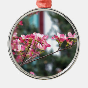 Pink Dogwood Metal Tree Decoration