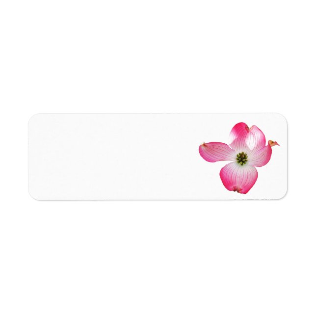 Pink Dogwood Return Address Labels (Front)