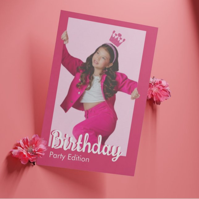 Pink Doll Girls Birthday Party Invitation (Creator Uploaded)