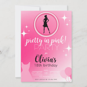 Pink Doll Invitation / Bachelorette Invitation