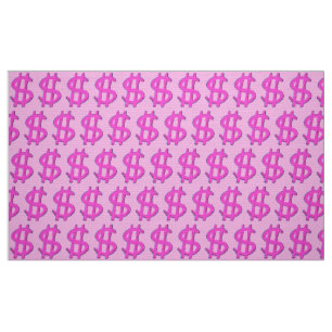 Pink Dollar Sign Fabric