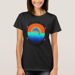 Pink Dolphin  Just A Girl Who Loves Dolphins Youth T-Shirt