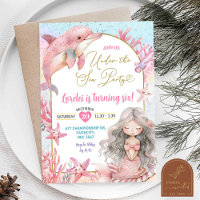 Pink Dolphin Mermaid Sea Party Birthday Girl