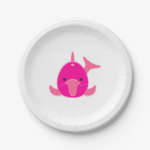Pink Dolphin Paper Plates & Bowls