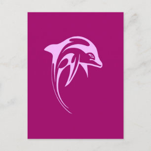 Pink dolphin postcard