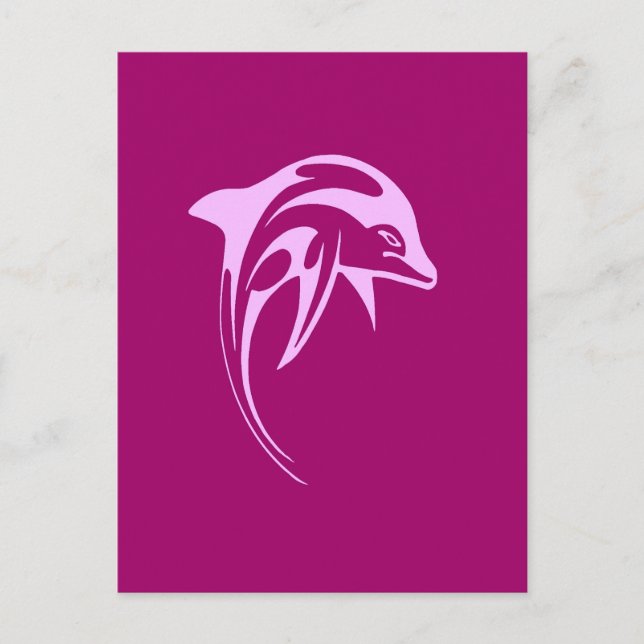 Pink dolphin postcard (Front)