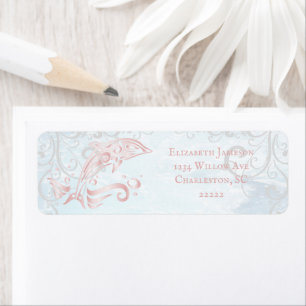 Pink Dolphin Return Address Label
