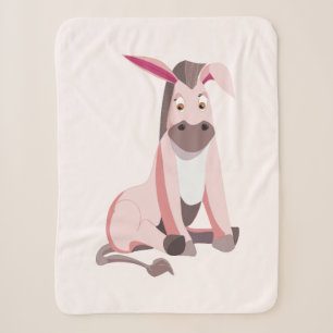 Pink Donkey Funny Baby Sherpa Blanket Customisable