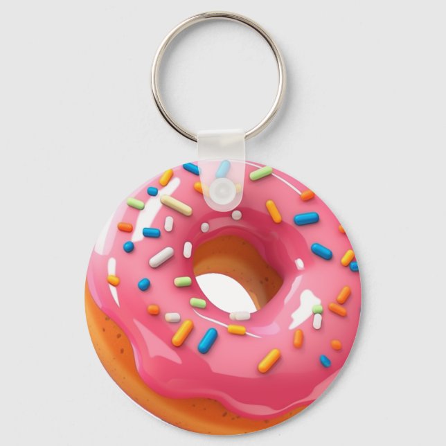 Pink Donut Key Ring (Front)