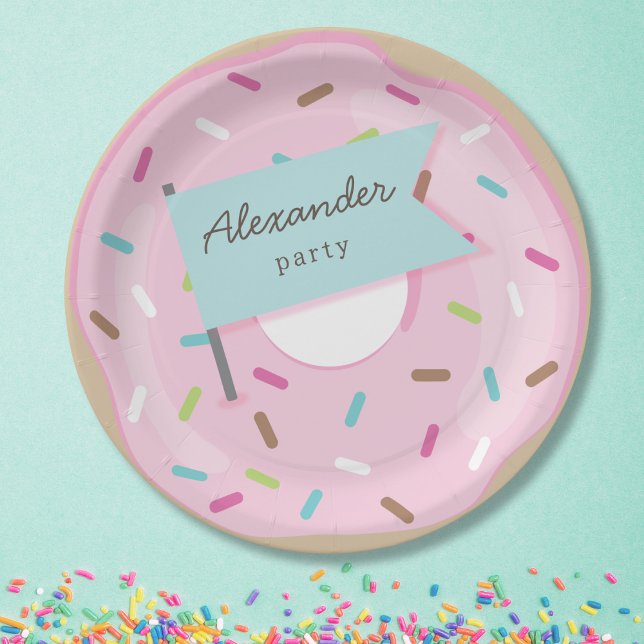 PINK DONUT PAPER PLATE (Creator Uploaded)