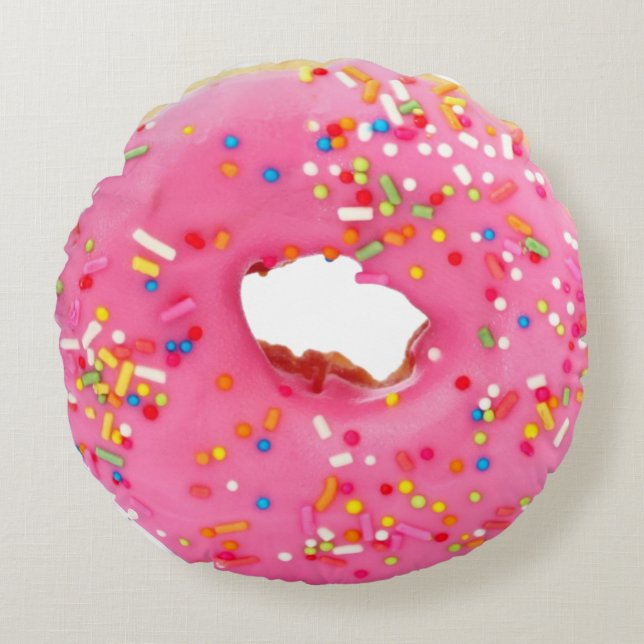 Pink donut round cushion (Front)