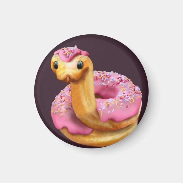 Pink Donut Snake Magnet (Front)