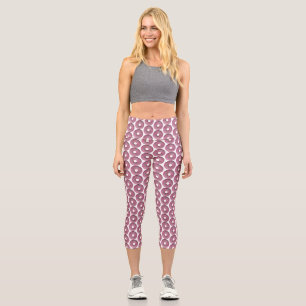 Pink donut with sprinkles capri leggings