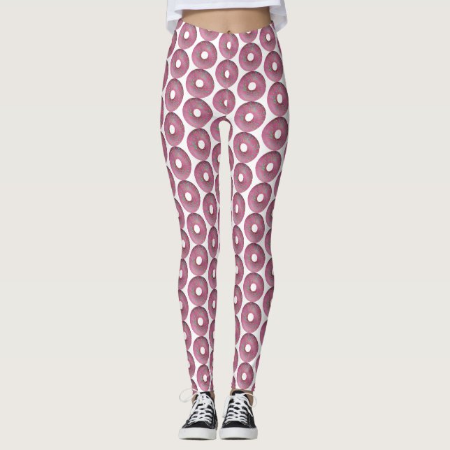 Pink donut with sprinkles leggings (Front)
