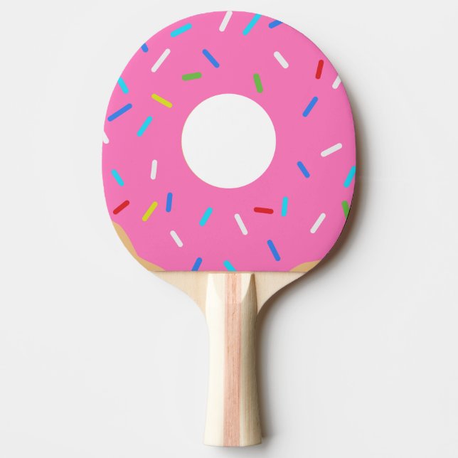 Pink Donut With Sprinkles Ping Pong Paddle (Front)