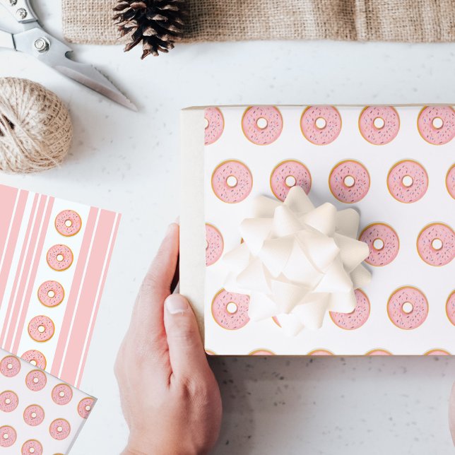 Pink Donuts design Wrapping Paper Sheet (Creator Uploaded)