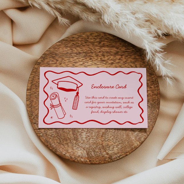 Pink Doodle Enclosure Card Custom Insert Grad (Creator Uploaded)
