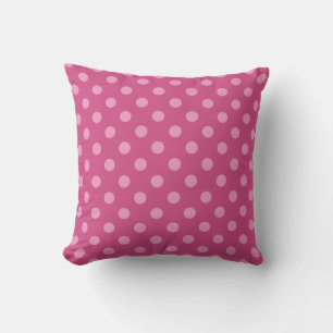 Pink dot throw pillow